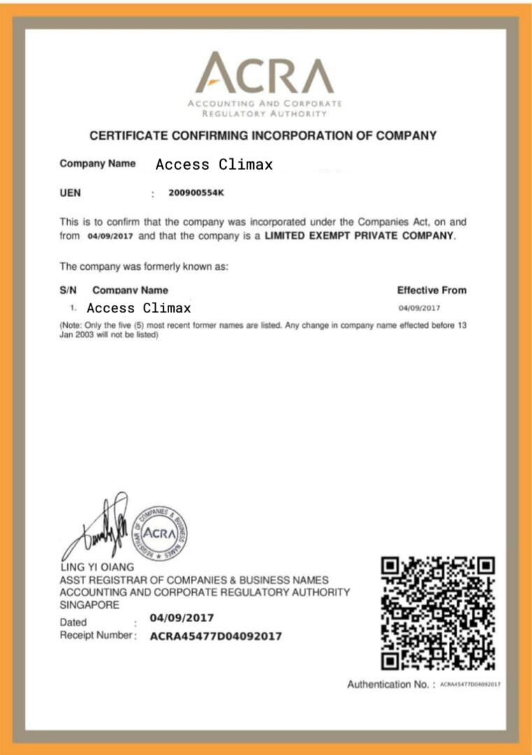 COMPANY  CERTIFICATE